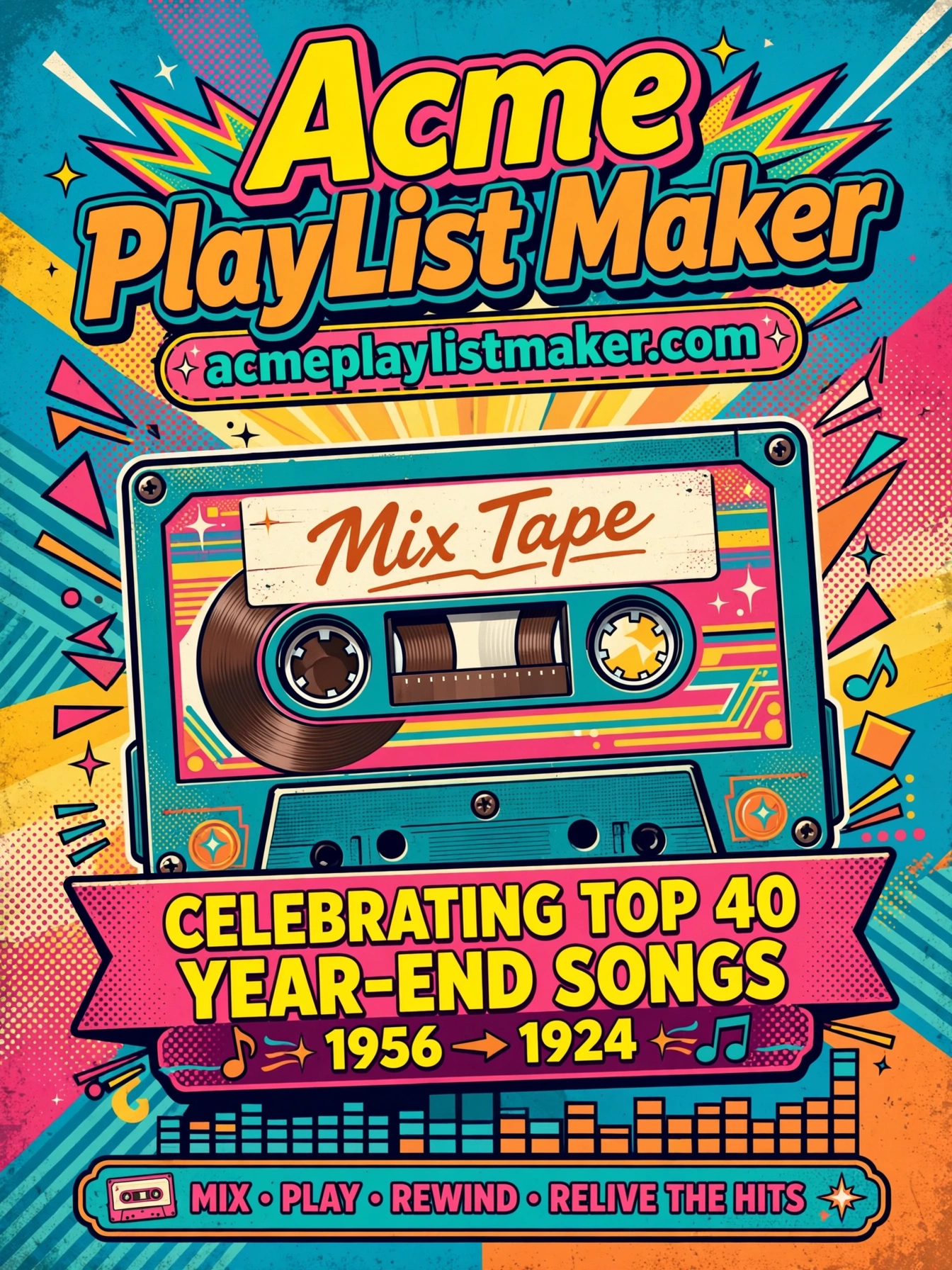 Retro Acme Playlist Maker cassette artwork